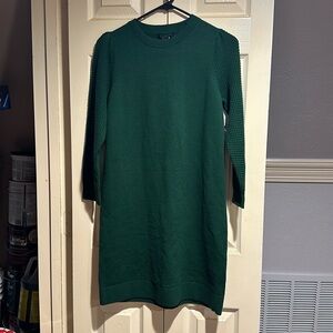 NWT COS green sweater dress women’s size S 3/4 sleeve soft thick fabric